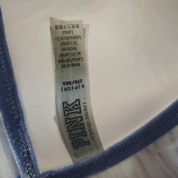 PINK VS blue floral velvet bikini top - Picture 4 of 4